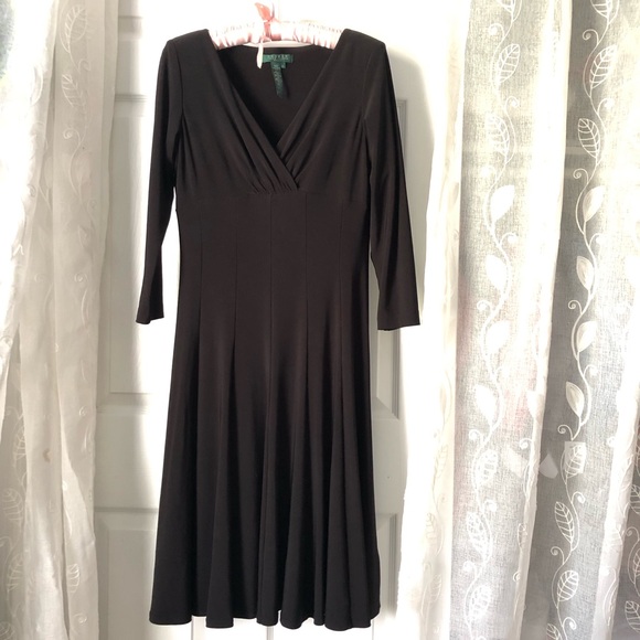 Lauren Ralph Lauren black swing dress women size 6 - Picture 4 of 12